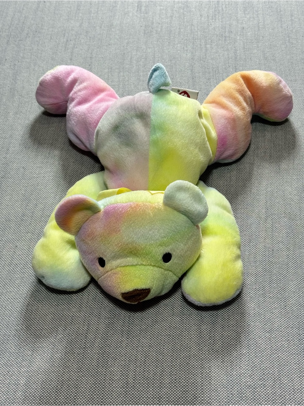 Ty Pastel Tie-Dye Bear Plush - Yellow, Pink, Green, Blue